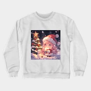 chibi girl christmas Crewneck Sweatshirt